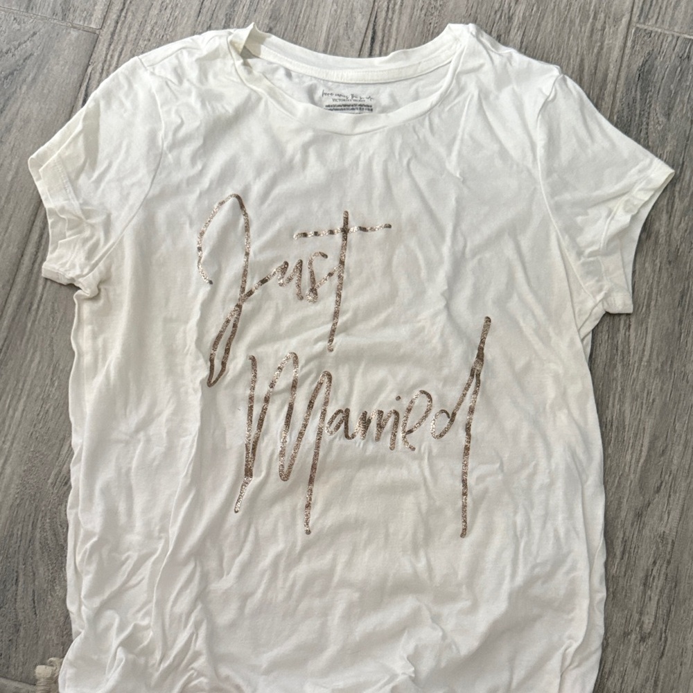 Victoria's Secret White 'Just Married' Tee